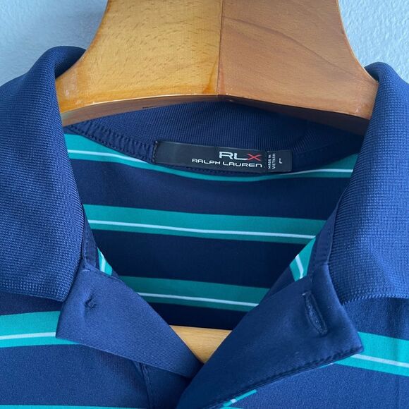 Ralph Lauren RLX polo shirt performance golf casual summer colorful men’s L - Picture 3 of 7